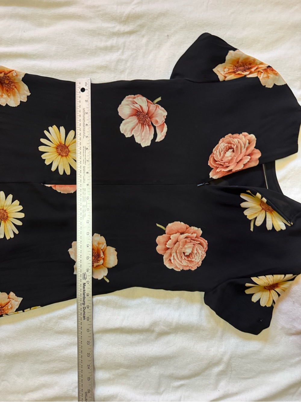Linda Allard Ellen Tracy 100% Silk Floral Mini Shift Dress Size 4 - Picture 5 of 8